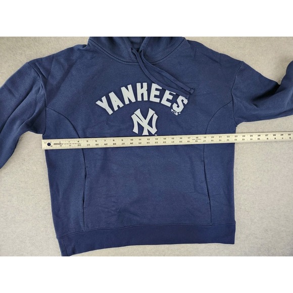 Womens New York Yankees Pullover Hoodie Sweatshirt With Pockets Baseball Large - Picture 6 of 13